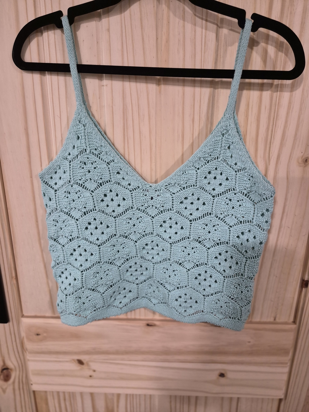 American Eagle Outfitters Mint Crochet V-Neck Cami